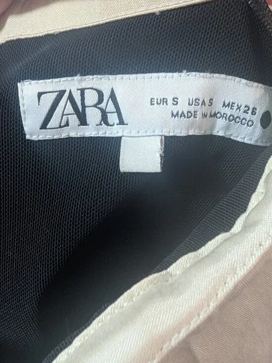 Zara | Strapless Lyocell Wide Leg Romper In Champagne - Picture 4 of 14